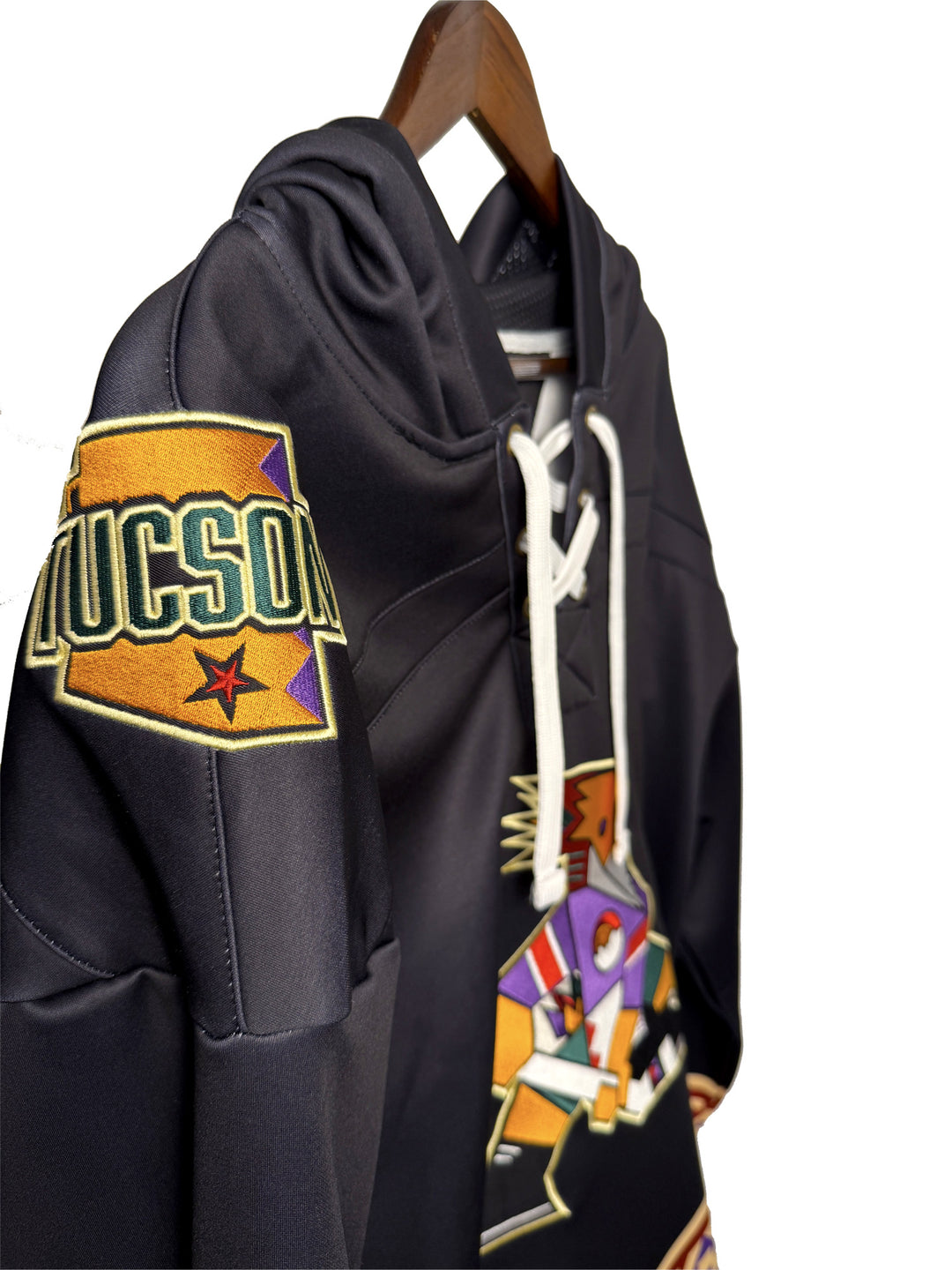 Tucson Roadrunners "Kachina" Alternate AHL Hockey Embroidered Lace Hoodie  - ship by 12/17