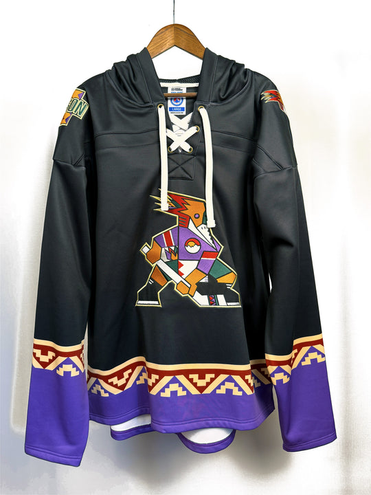 Tucson Roadrunners "Kachina" Alternate AHL Hockey Embroidered Lace Hoodie  - ship by 12/17