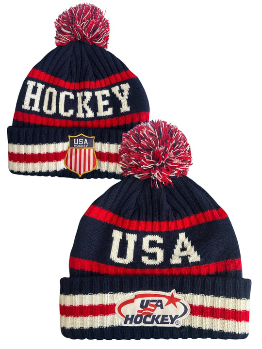 USA Hockey Shield  Official Licensed Navy Knit Hat