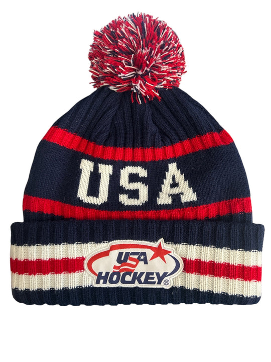 USA Hockey Shield  Official Licensed Navy Knit Hat