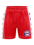 Team USA Miracle on Ice 1980 Red Hockey Shorts - FRONT