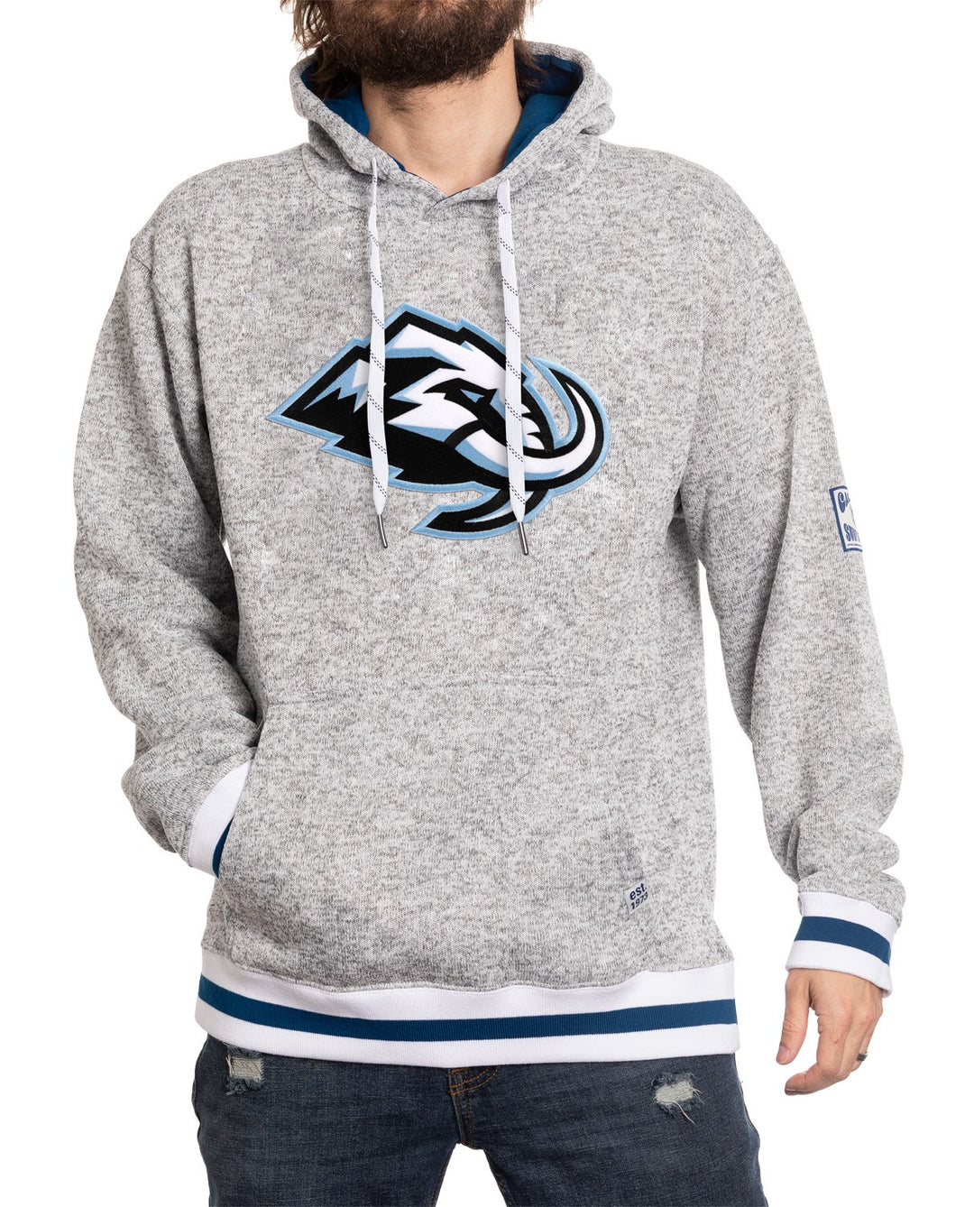 Utah Mammoth Felt-Patch Muskoka Hockey Hoodie - FRONT