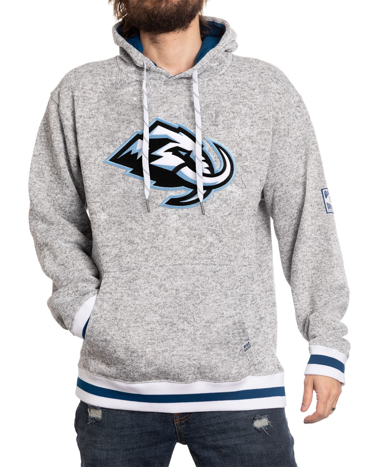 Utah Mammoth Felt-Patch Muskoka Hockey Hoodie - FRONT