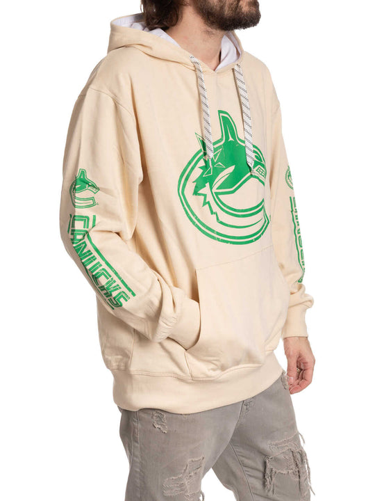 Vancouver Canucks Oatmeal Hockey Hoodie
