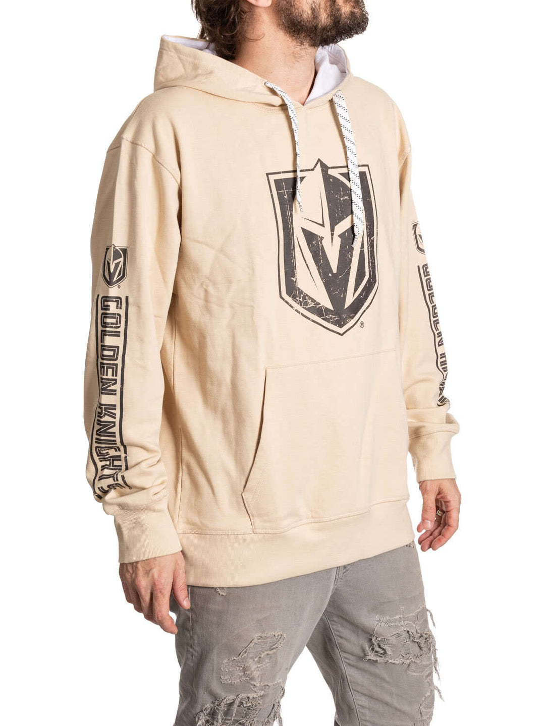 Vegas Golden Knights Oatmeal Hockey Hoodie