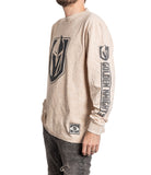 Vegas Golden Knights Oatmeal Acid Washed Long Sleeve Shirt