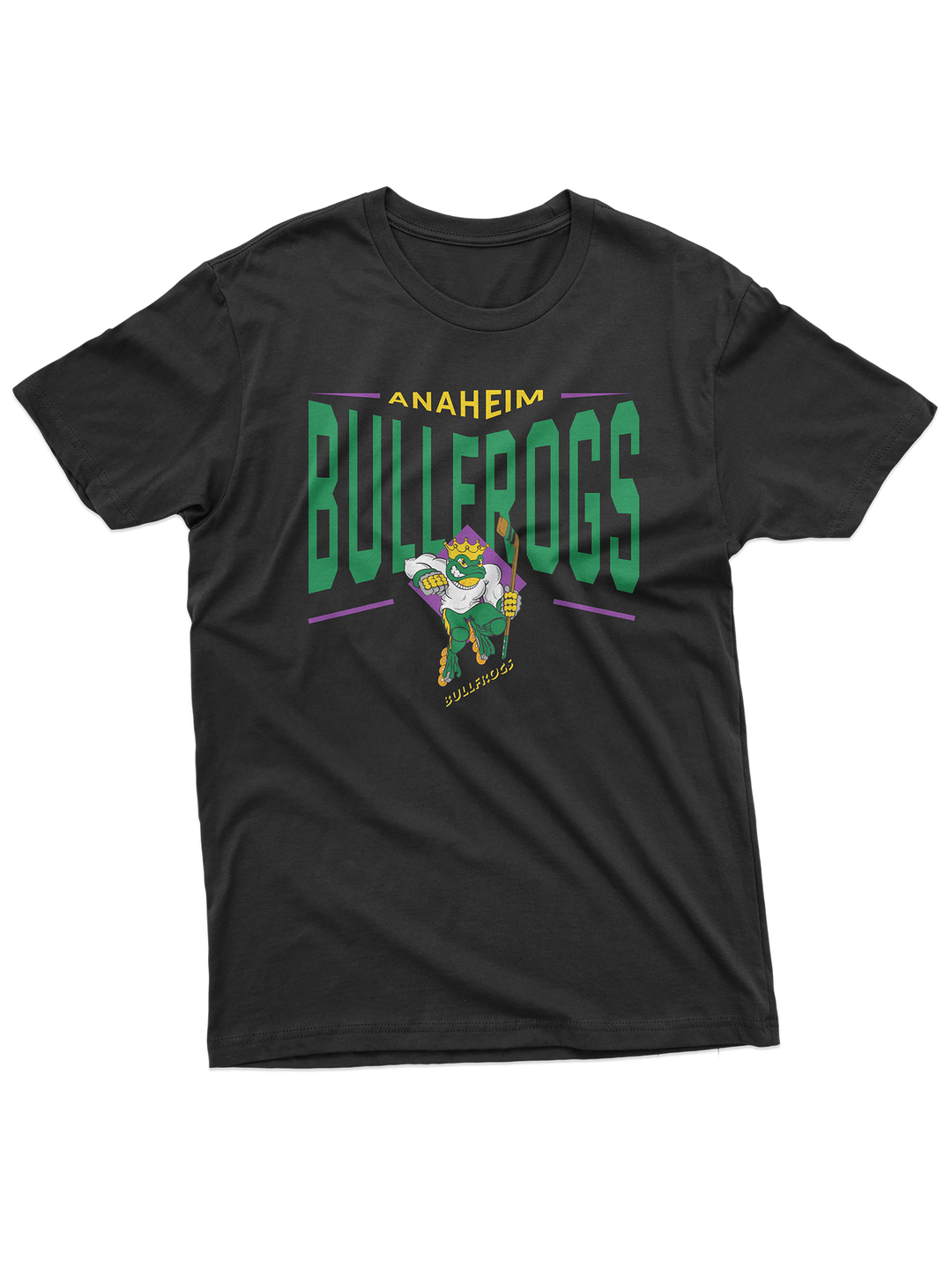 Anaheim Bullfrogs Black "Full Fandom" T-Shirt - FRONT
