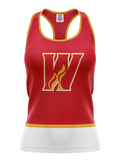 Calgary Wranglers Women's Racerback Hockey Tank - FRONT