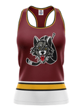 Chicago Wolves Women's Racerback Hockey Tank - FRONT