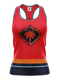 Coachella Valley Firebirds Red Alternate Women's Racerback Hockey Tank - FRONT