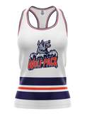 Hartford Wolf Pack Away Women's Racerback Hockey Tank - FRONT