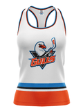 San Diego Gulls Away Women's Racerback Hockey Tank - FRONT