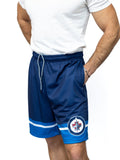 Winnipeg Jets Mesh Hockey Shorts Hockey Shorts BenchClearers S Blue Polyester