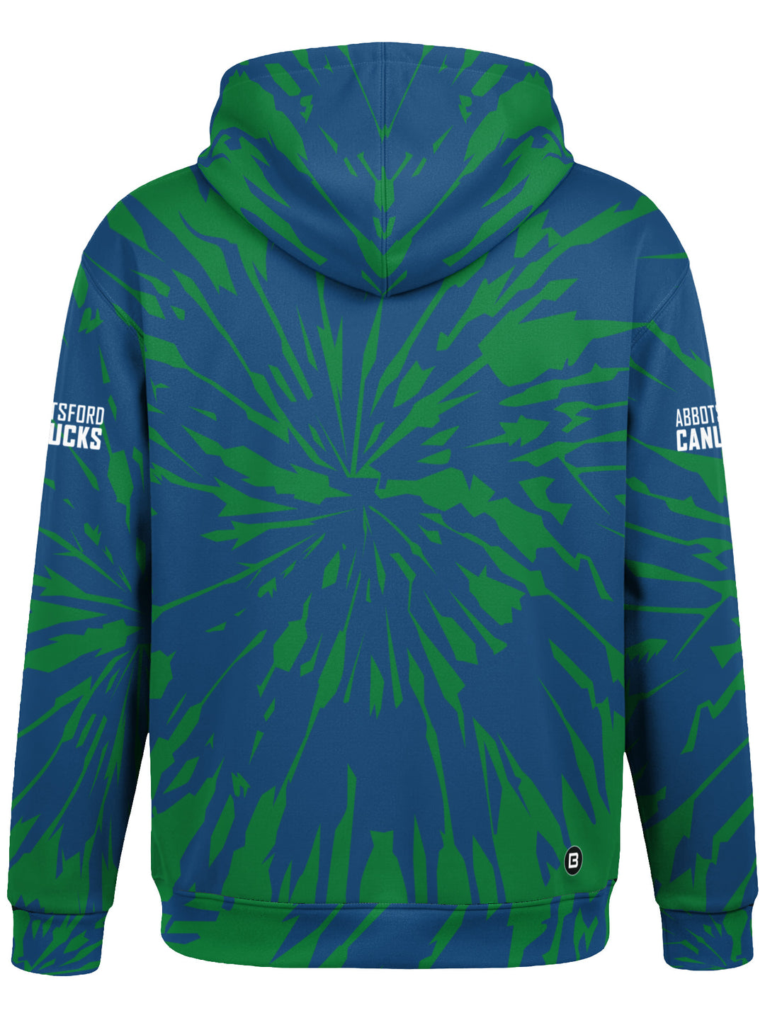 Bench Clearers Abbotsford Canucks Tie-Dye Hockey Hoodie - 3D BACK