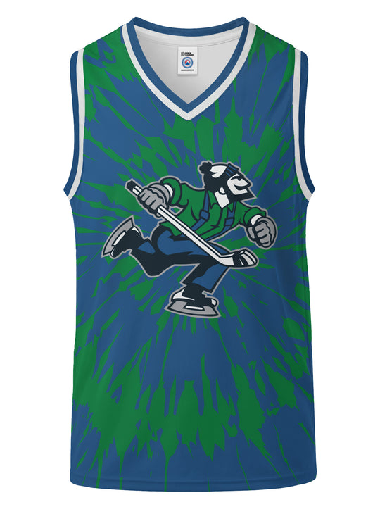 Bench Clearers Abbotsford Canucks Tie-Dye Hockey Tank - 3D FRONT