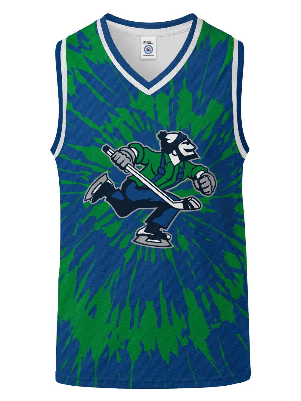 Bench Clearers Abbotsford Canucks Tie-Dye Youth Hockey Tank - 3D FRONT