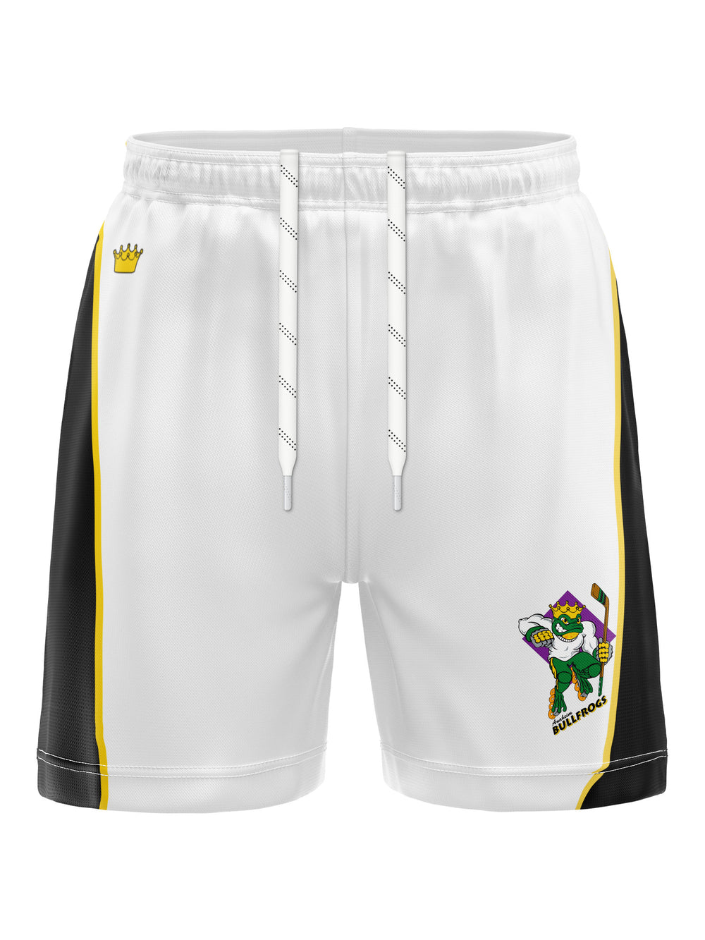 Bench Clearers Anaheim Bullfrogs Away Hockey Shorts - 3D FRONT