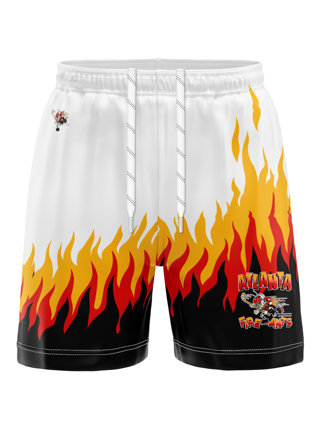 Bench Clearers Atlanta Fireants Away Hockey Shorts - 3D FRONT