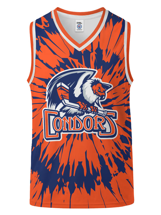 Bench Clearers Bakersfield Condors Tie-Dye Hockey Tank - 3D FRONT