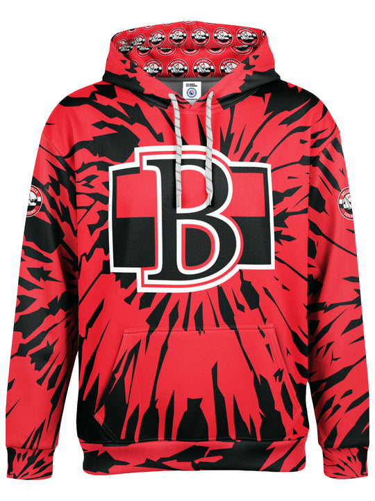Bench Clearers Belleville Senators Tie-Dye Hockey Hoodie - 3D FRONT