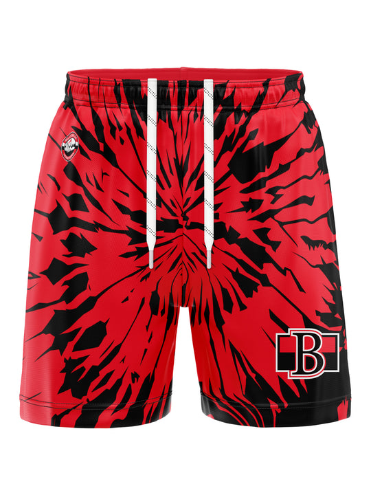 Bench Clearers Belleville Senators Tie-Dye Hockey Shorts - 3D FRONT