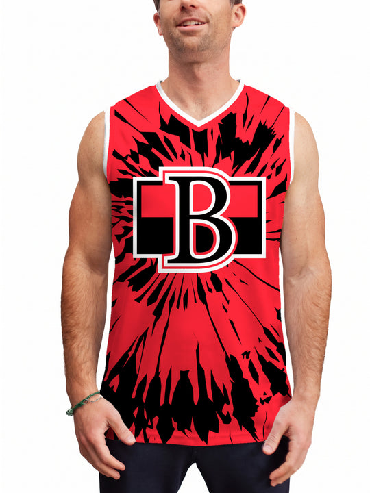 Model wearing the Bench Clearers Belleville Senators Tie-Dye Hockey Tank - front view
