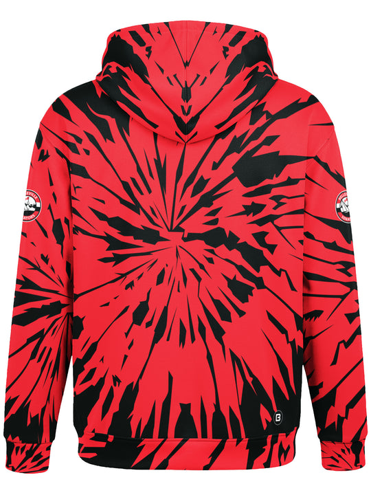 Bench Clearers Belleville Senators Tie-Dye Youth Hockey Hoodie - 3D BACK