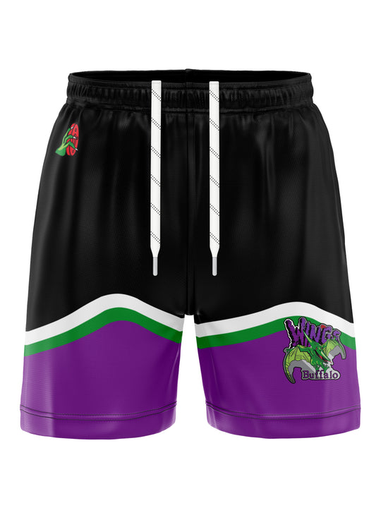 Bench Clearers Buffalo Wings Hockey Shorts - 3D FRONT