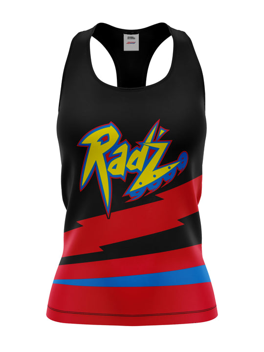 Bench Clearers Calgary Rad'z Women's Racerback Hockey Tank - 3D FRONT