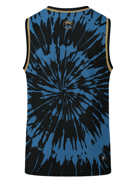 Bench Clearers Cleveland Monsters Tie-Dye Hockey Tank - 3D BACK