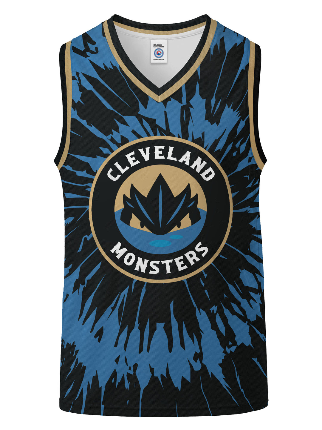 Bench Clearers Cleveland Monsters Tie-Dye Hockey Tank - 3D FRONT