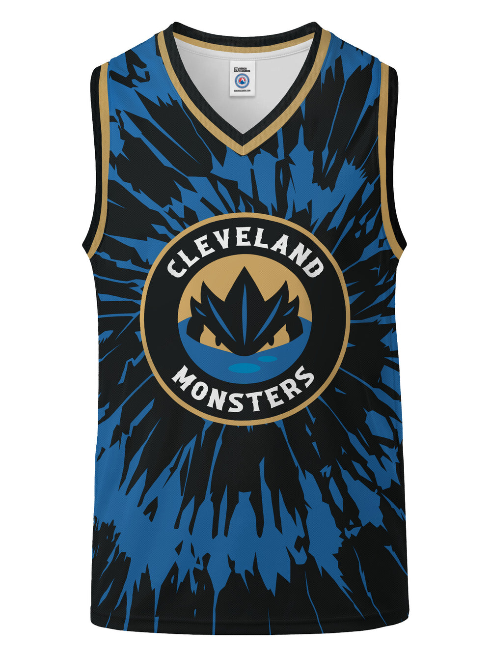 Bench Clearers Cleveland Monsters Tie-Dye Youth Hockey Tank - 3D FRONT