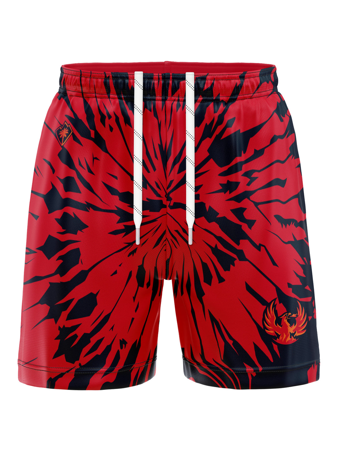 Bench Clearers Coachella Valley Firebirds Tie-Dye Hockey Shorts - 3D FRONT