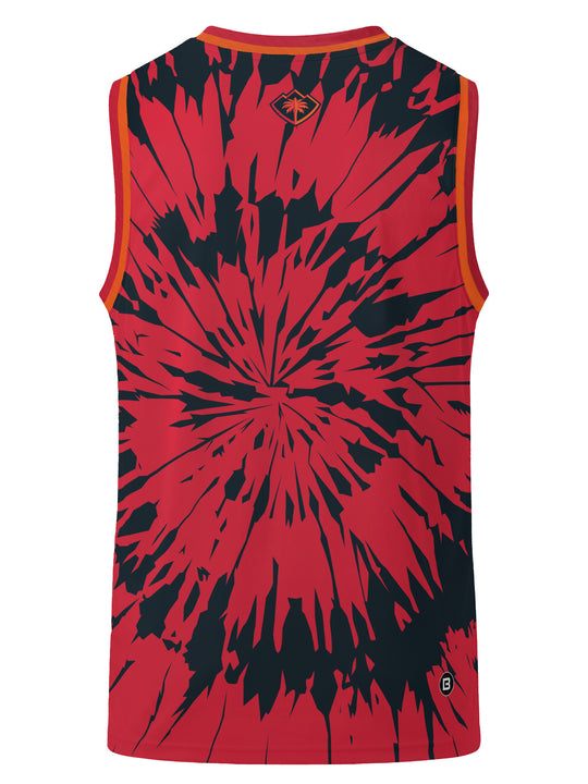 Bench Clearers Coachella Valley Firebirds Tie-Dye Hockey Tank - 3D BACK