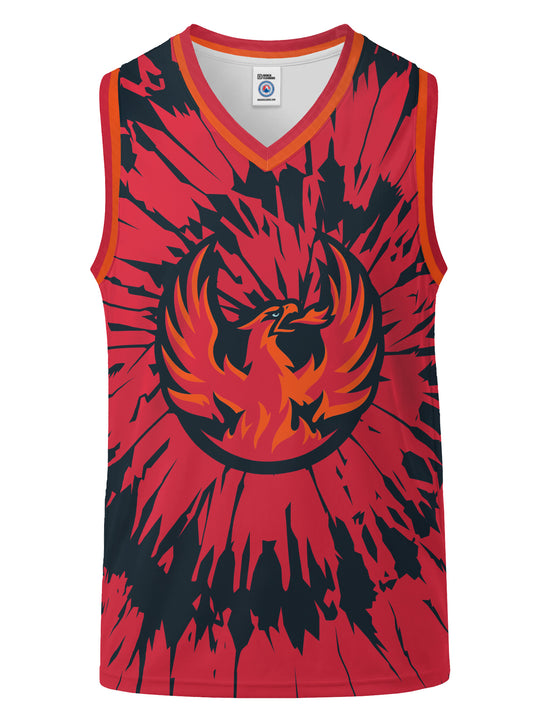 Bench Clearers Coachella Valley Firebirds Tie-Dye Hockey Tank - 3D FRONT
