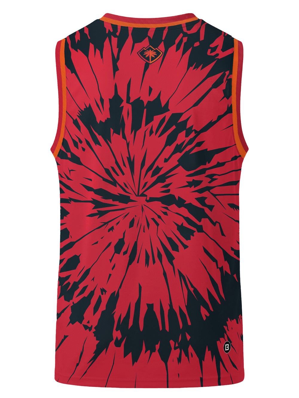 Bench Clearers Coachella Valley Firebirds Tie-Dye Youth Hockey Tank - 3D BACK