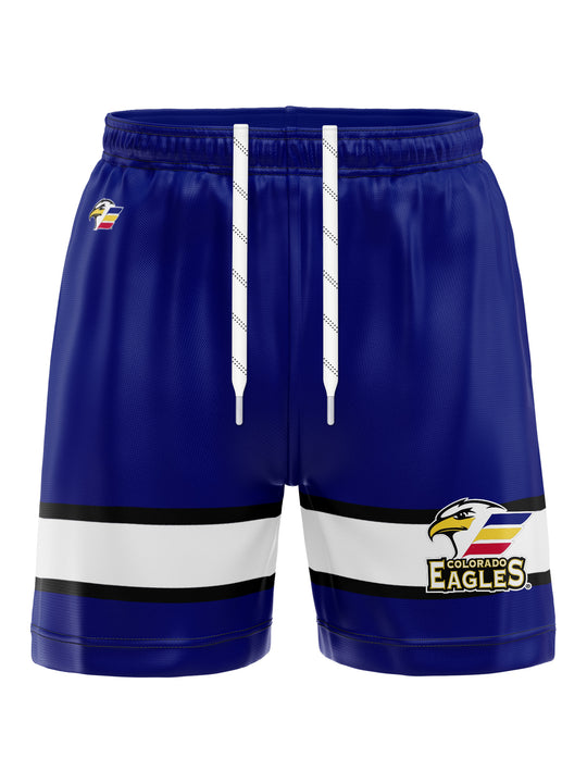 Bench Clearers Colorado Eagles Hockey Shorts - 3D FRONT