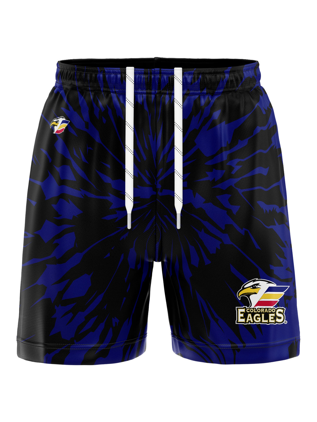 Bench Clearers Colorado Eagles Tie-Dye Hockey Shorts - 3D FRONT