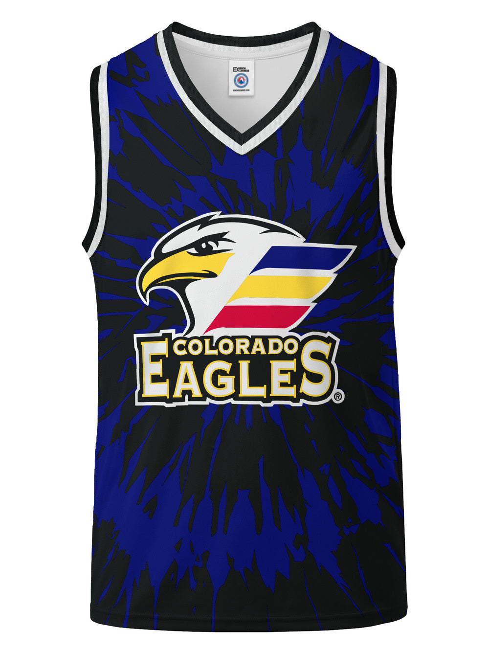 Bench Clearers Colorado Eagles Tie-Dye Youth Hockey Tank - 3D FRONT