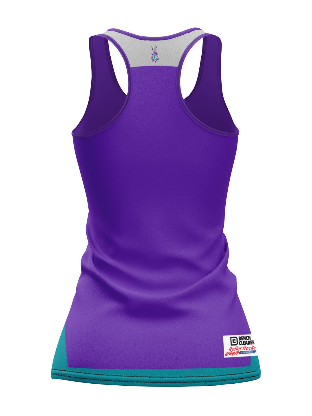 Bench Clearers Connecticut Coasters Women's Racerback Hockey Tank - 3D BACK