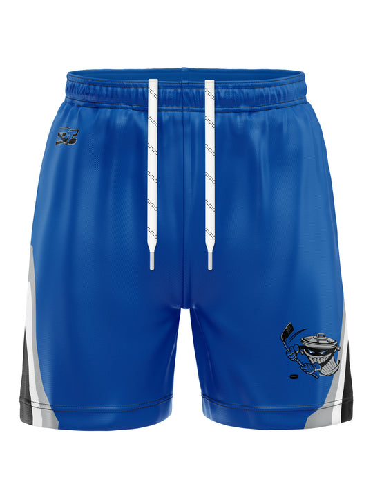Bench Clearers Danbury Trashers Alternate Hockey Shorts - 3D FRONT