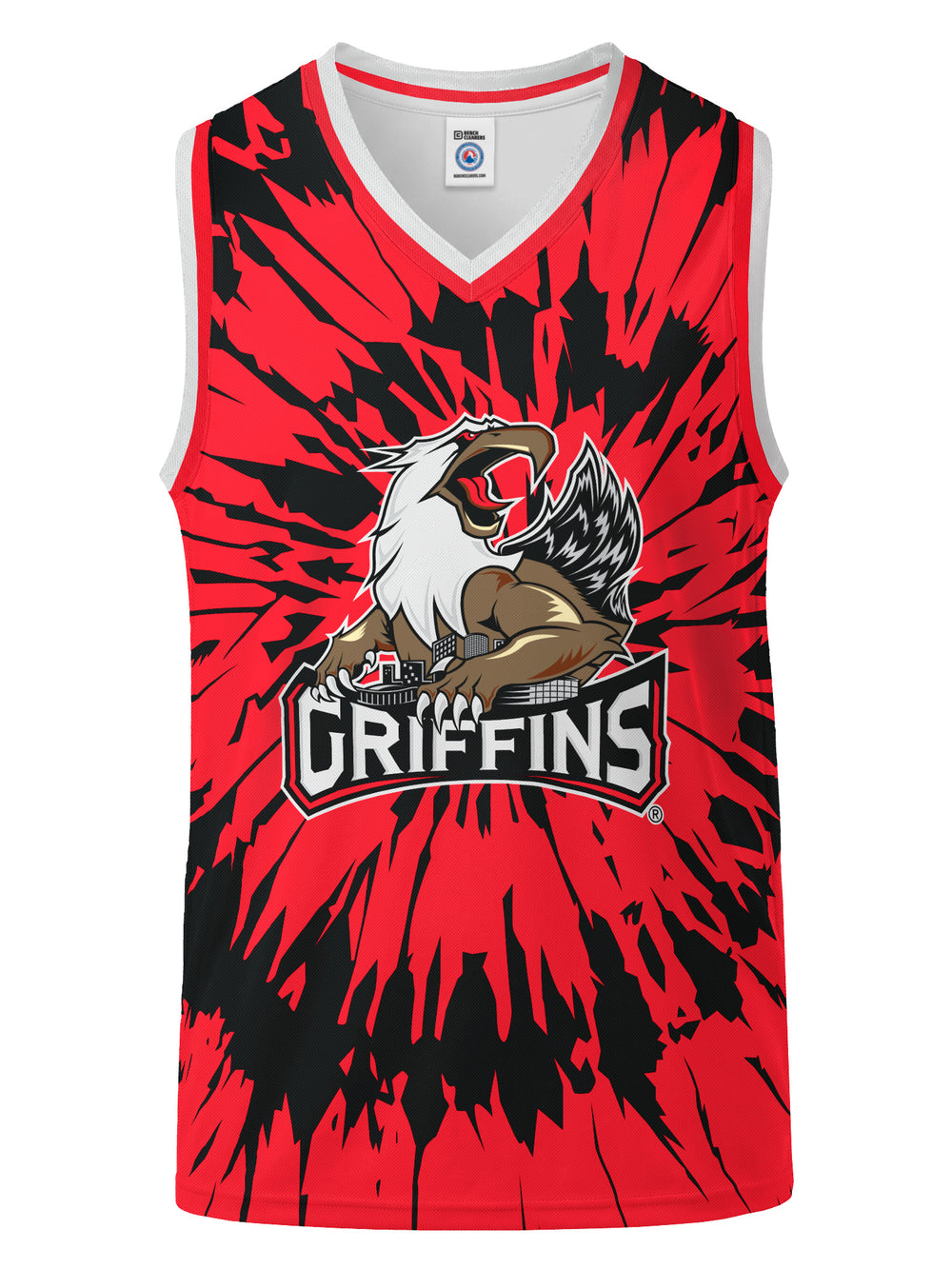 Bench Clearers Grand Rapids Griffins Tie-Dye Youth Hockey Tank - 3D FRONT
