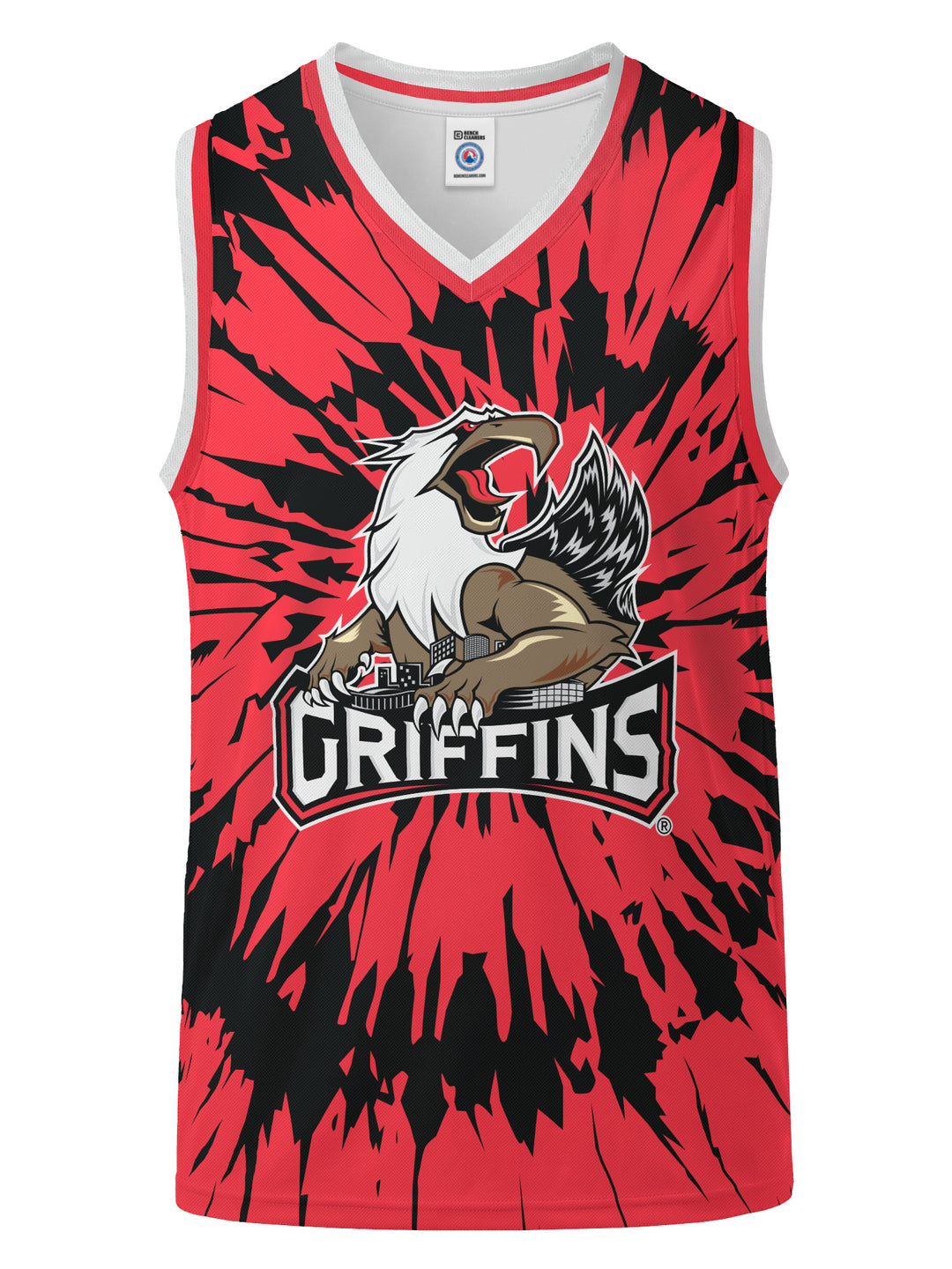 Bench Clearers Grand Rapids Griffins Tie-Dye Youth Hockey Tank - 3D FRONT
