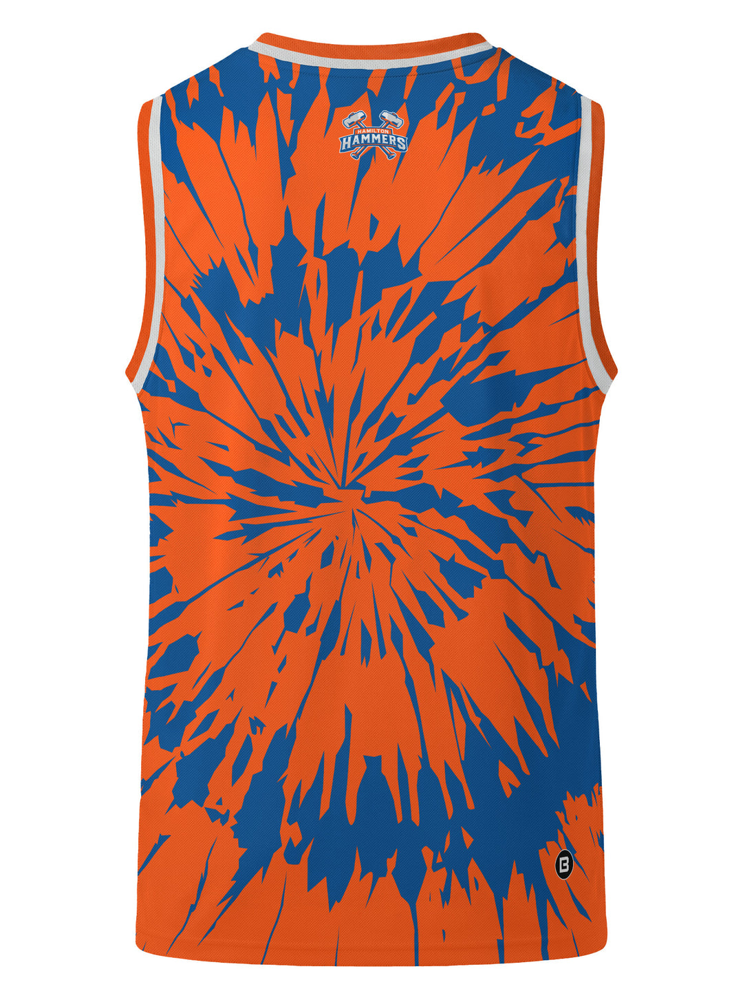 Bench Clearers Hamilton Hammers Tie-Dye Youth Hockey Tank - 3D BACK