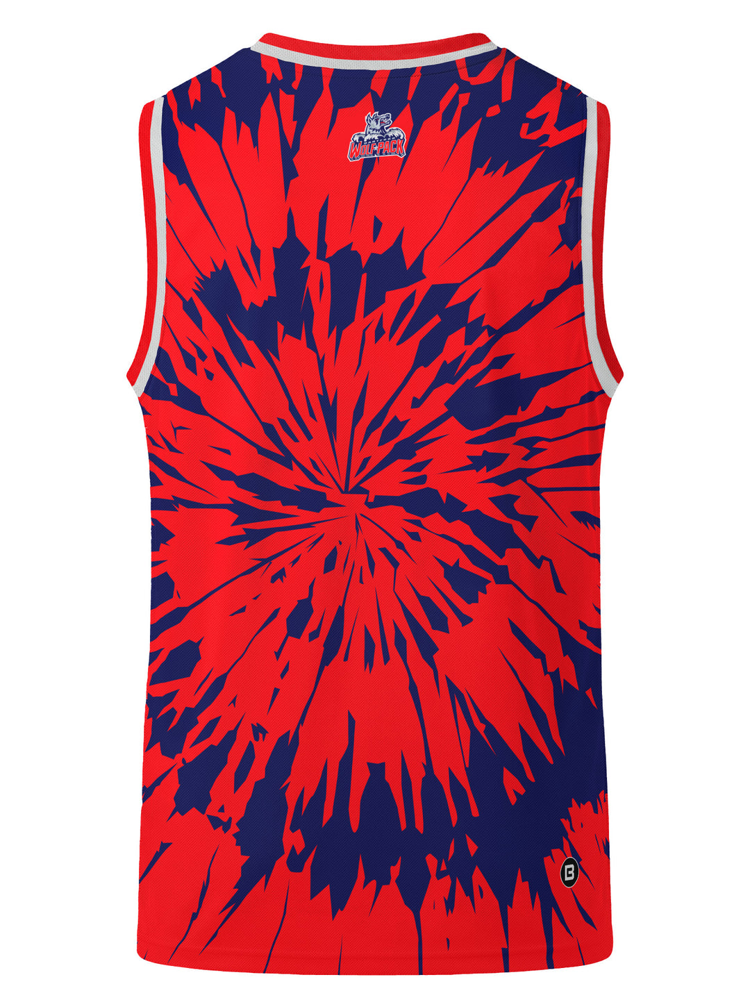 Bench Clearers Hartford Wolf Pack Tie-Dye Hockey Tank - 3D BACK