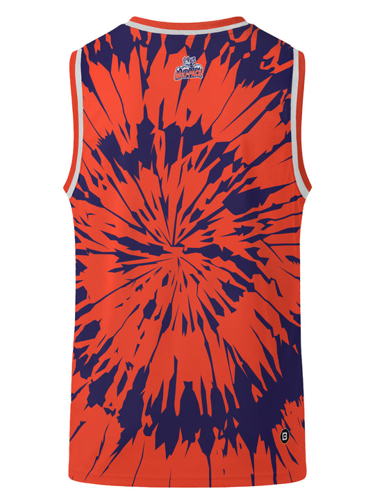 Bench Clearers Hartford Wolf Pack Tie-Dye Hockey Tank - 3D BACK