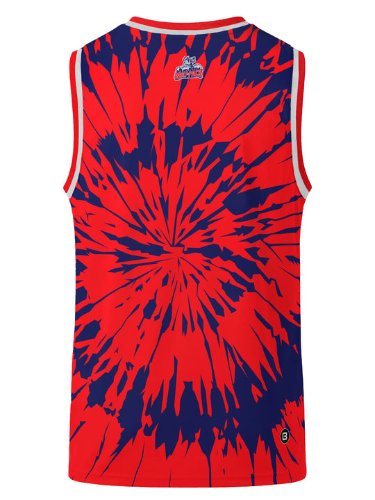 Bench Clearers Hartford Wolf Pack Tie-Dye Youth Hockey Tank - 3D BACK
