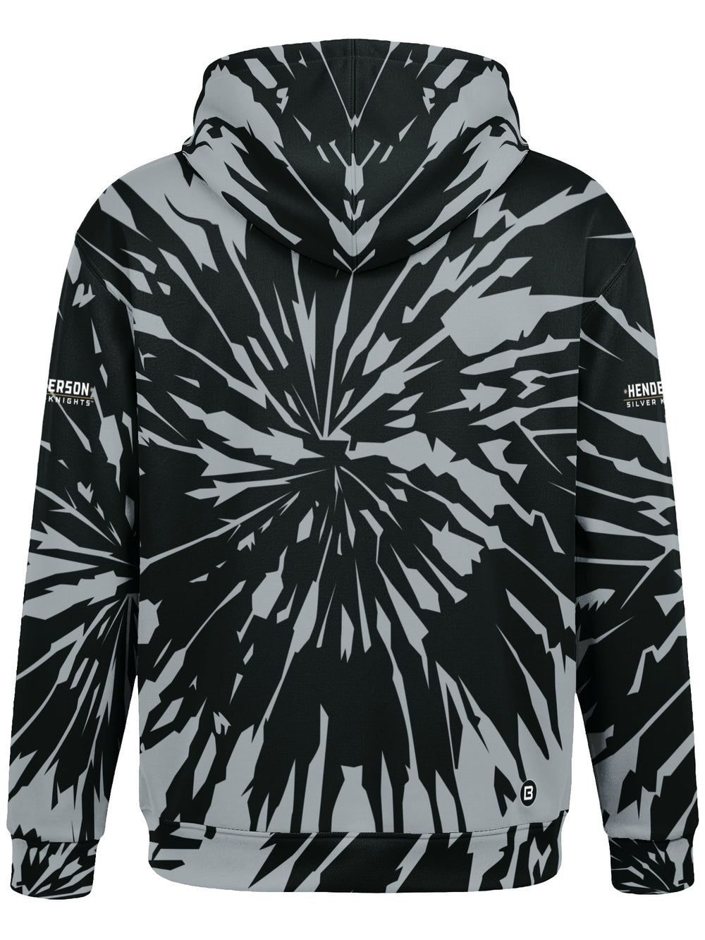 Bench Clearers Henderson Silver Knights Tie-Dye Hockey Hoodie - 3D BACK