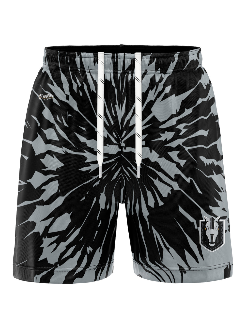 Bench Clearers Henderson Silver Knights Tie-Dye Hockey Shorts - 3D FRONT