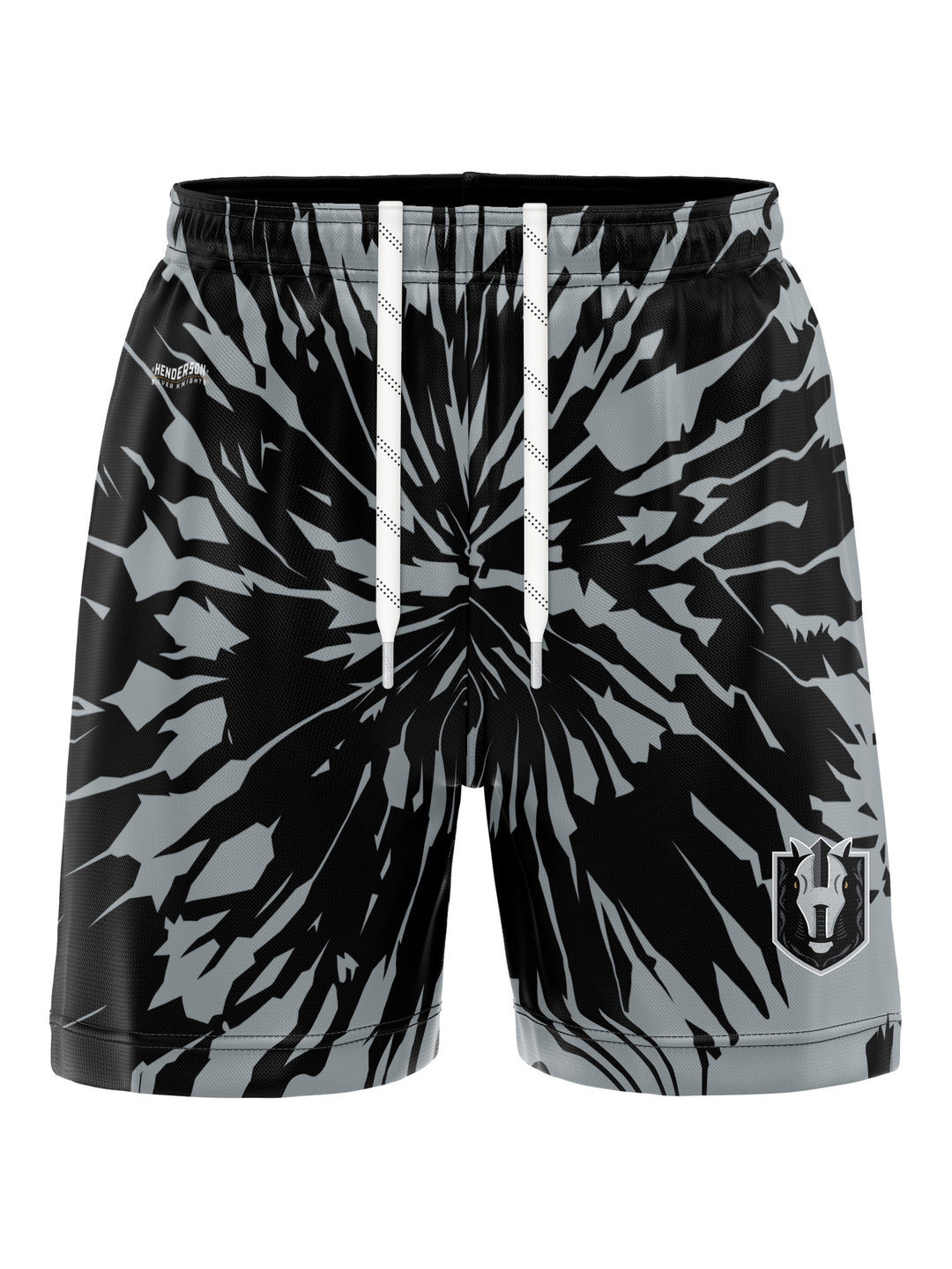 Bench Clearers Henderson Silver Knights Tie-Dye Hockey Shorts - 3D FRONT